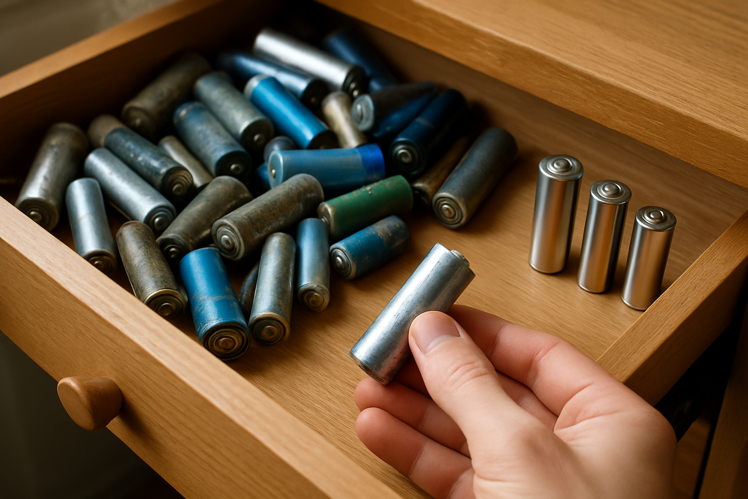 Oude batterijen inleveren en de juiste vervangen